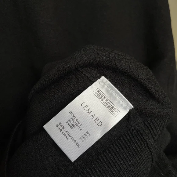 Lemard (Korean brand on Musinsa) Black Round Crewneck Knit Sweater Men’s M - Picture 4 of 5